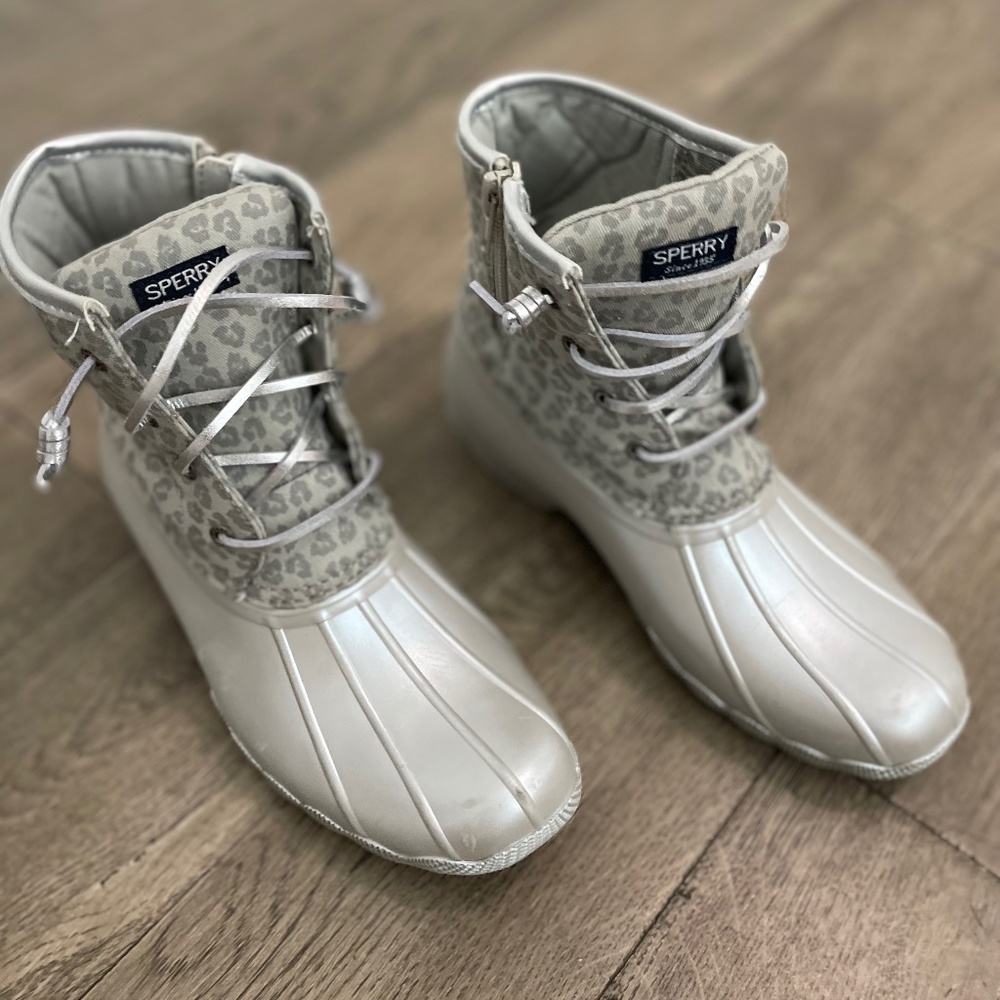 Sperry Saltwater Boots Animal Print